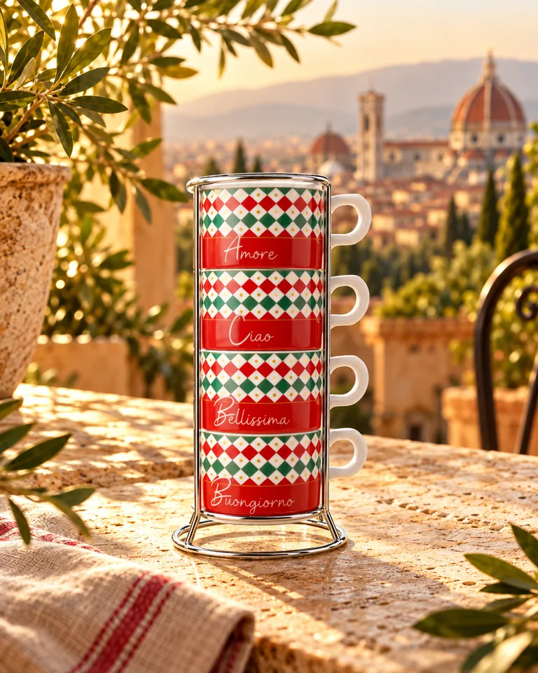Tazas Apilables Italia x4